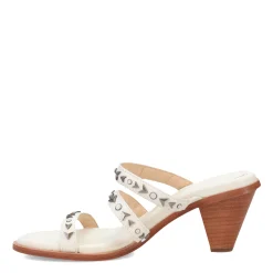 Heeled Sandals*Frye Women's , Estelle Studded Sandal White