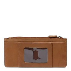 Wallets*Intercontinental Leather Ind Women's ILI, Leather Credit Card Wallet Saddle Tan