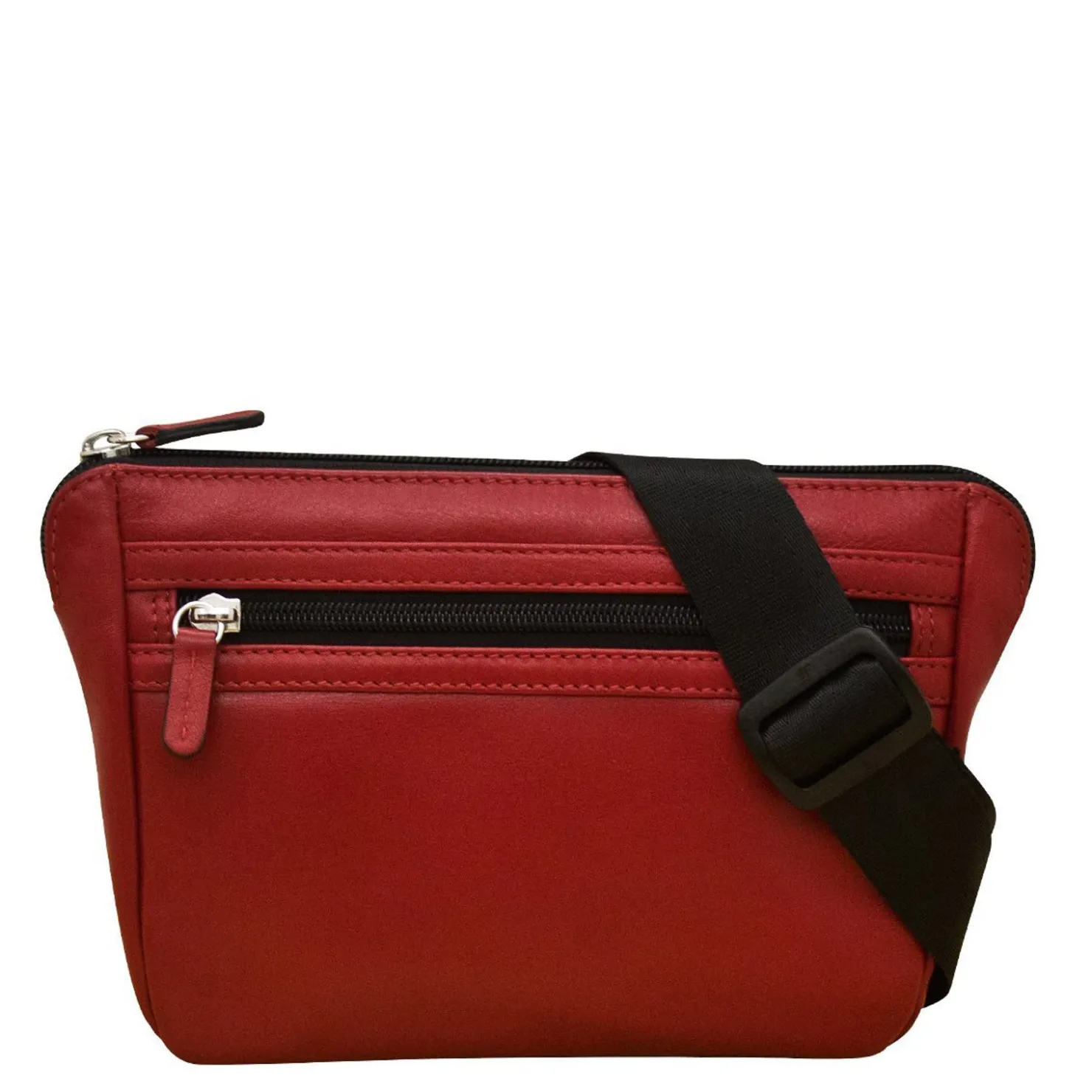 Handbags*Intercontinental Leather Ind Women's ILI, Slim Belt Bag Red
