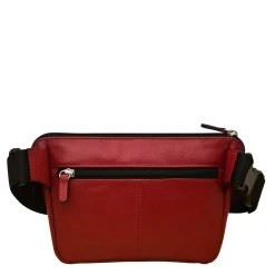 Handbags*Intercontinental Leather Ind Women's ILI, Slim Belt Bag Red