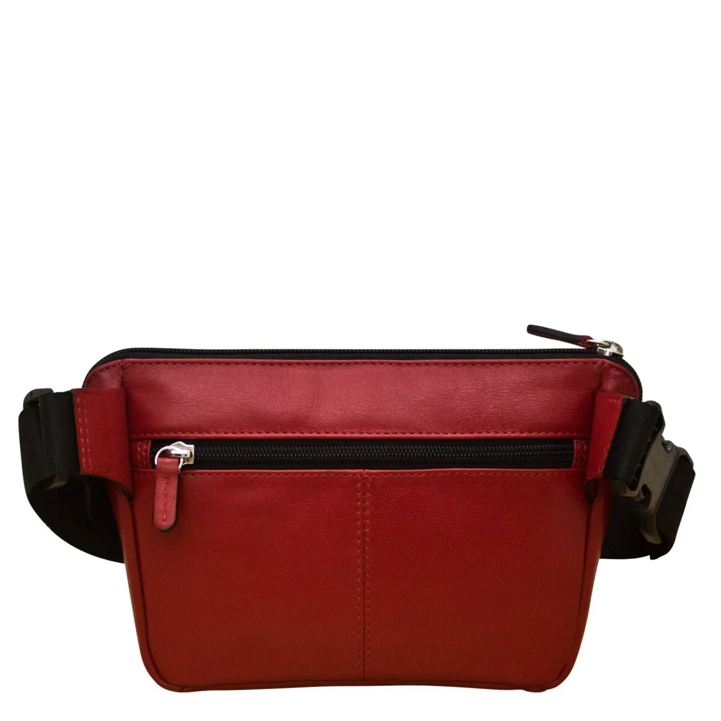 Handbags*Intercontinental Leather Ind Women's ILI, Slim Belt Bag Red