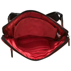 Handbags*Intercontinental Leather Ind Women's ILI, Slim Belt Bag Red