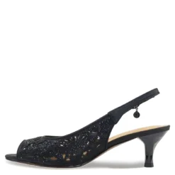 Heeled Sandals*J Renee Women's , Arata Sandal Black Stone