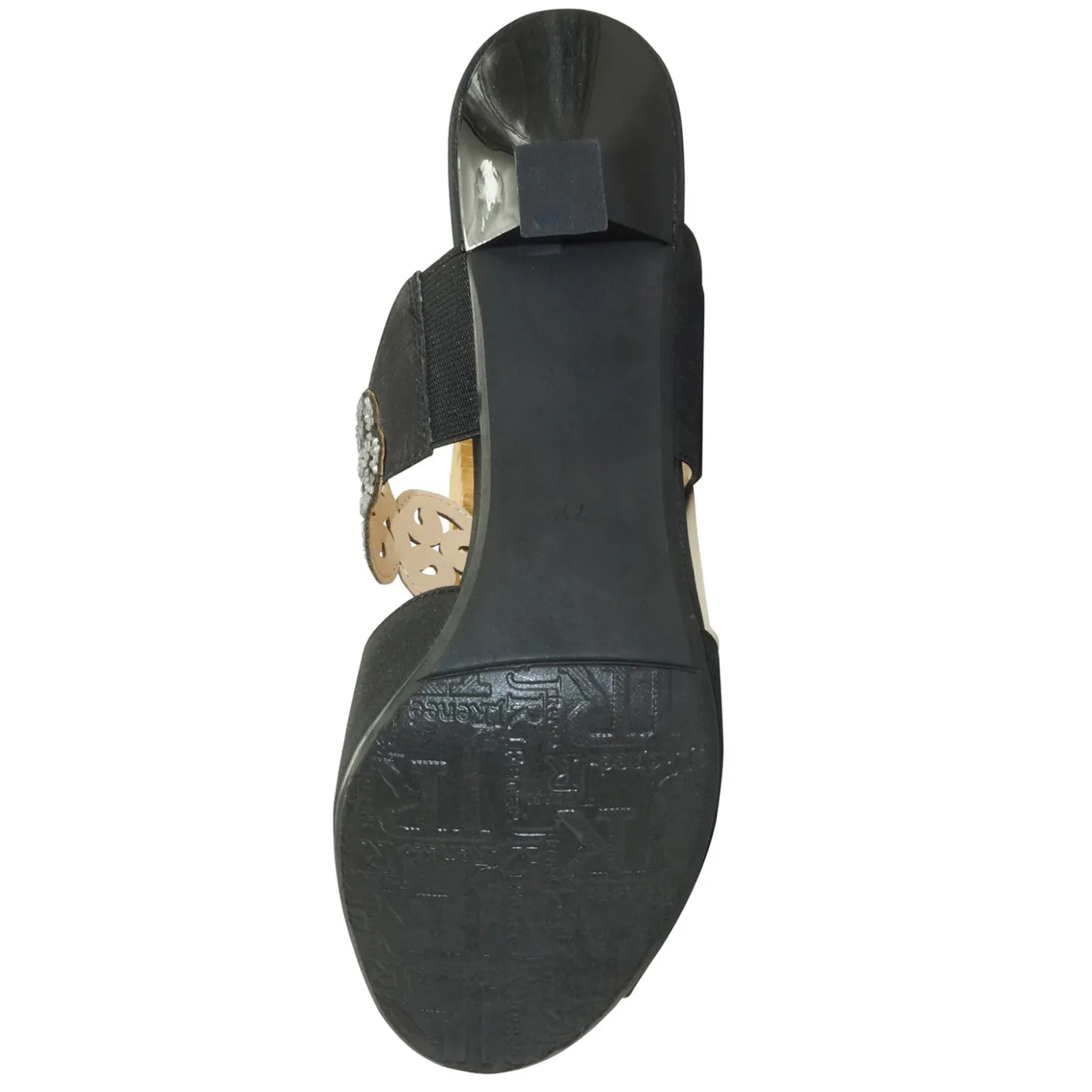 Heeled Sandals*J Renee Women's , Francie Sandal Black Satin