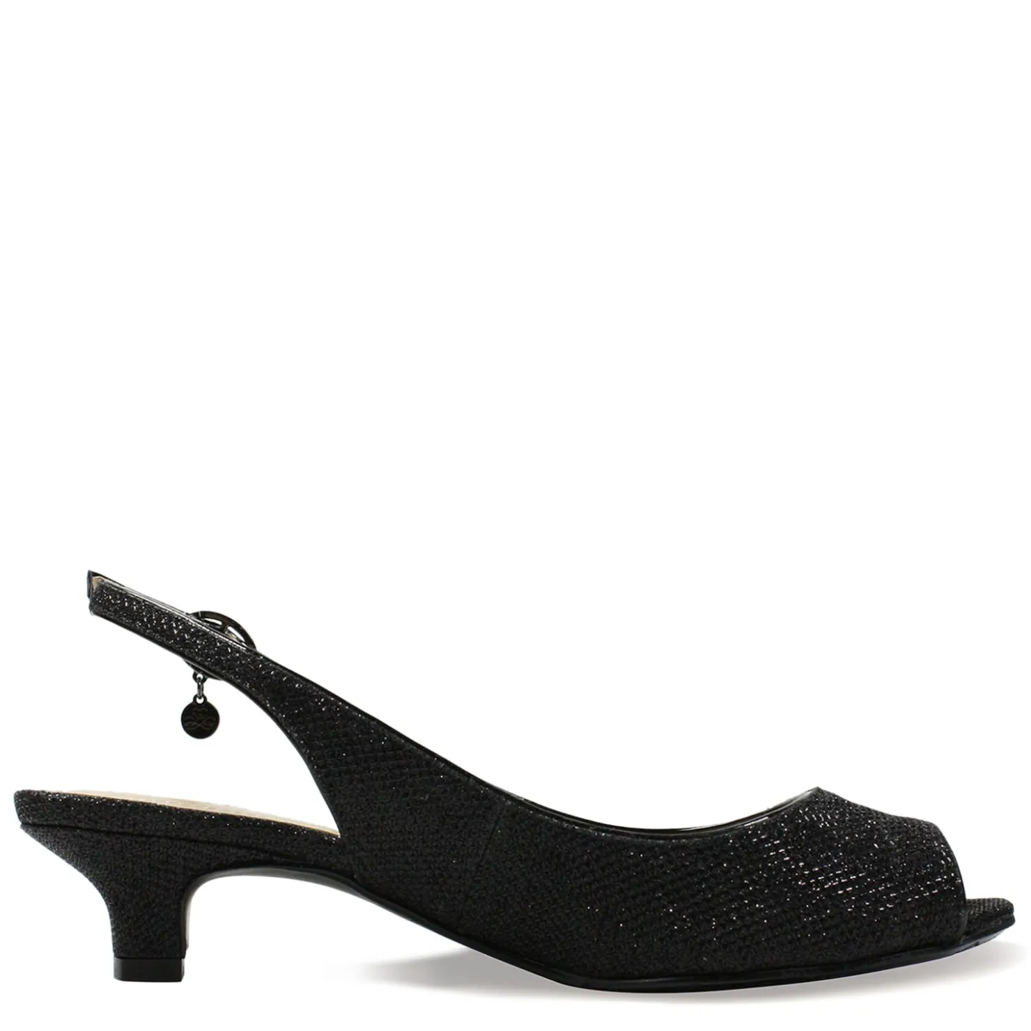 Heeled Sandals*J Renee Women's , Jenvey Sandal Black Glitter