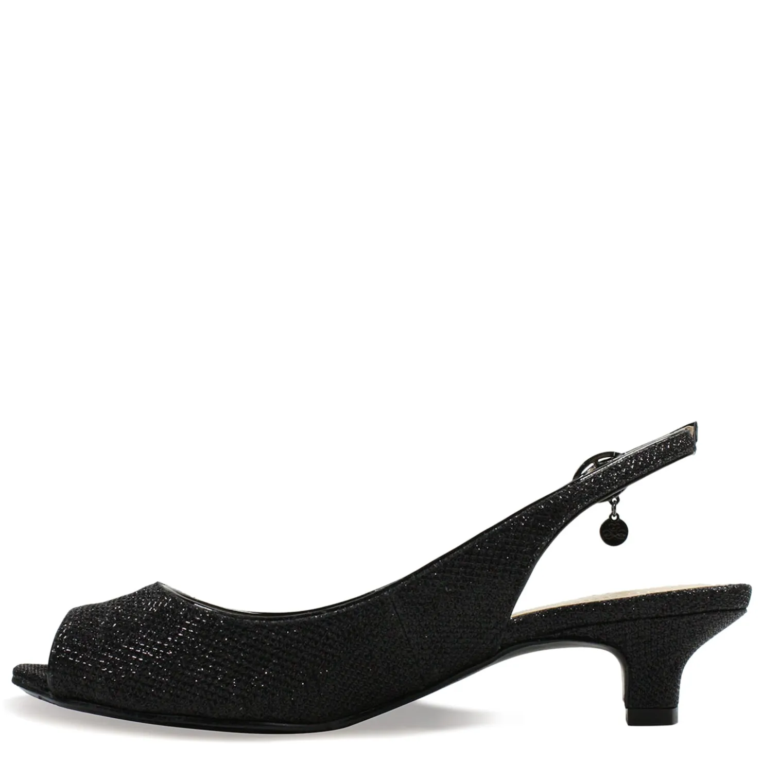 Heeled Sandals*J Renee Women's , Jenvey Sandal Black Glitter
