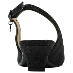 Heeled Sandals*J Renee Women's , Jenvey Sandal Black Glitter