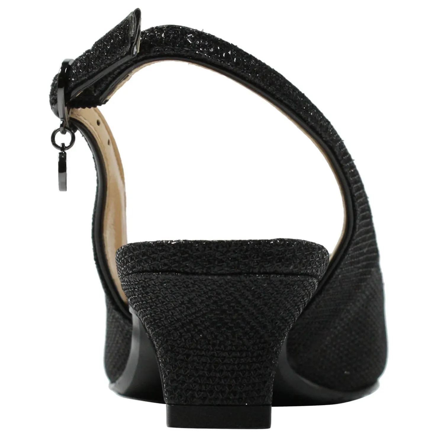 Heeled Sandals*J Renee Women's , Jenvey Sandal Black Glitter
