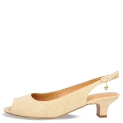 Heeled Sandals*J Renee Women's , Jenvey Sandal Gold Glitter