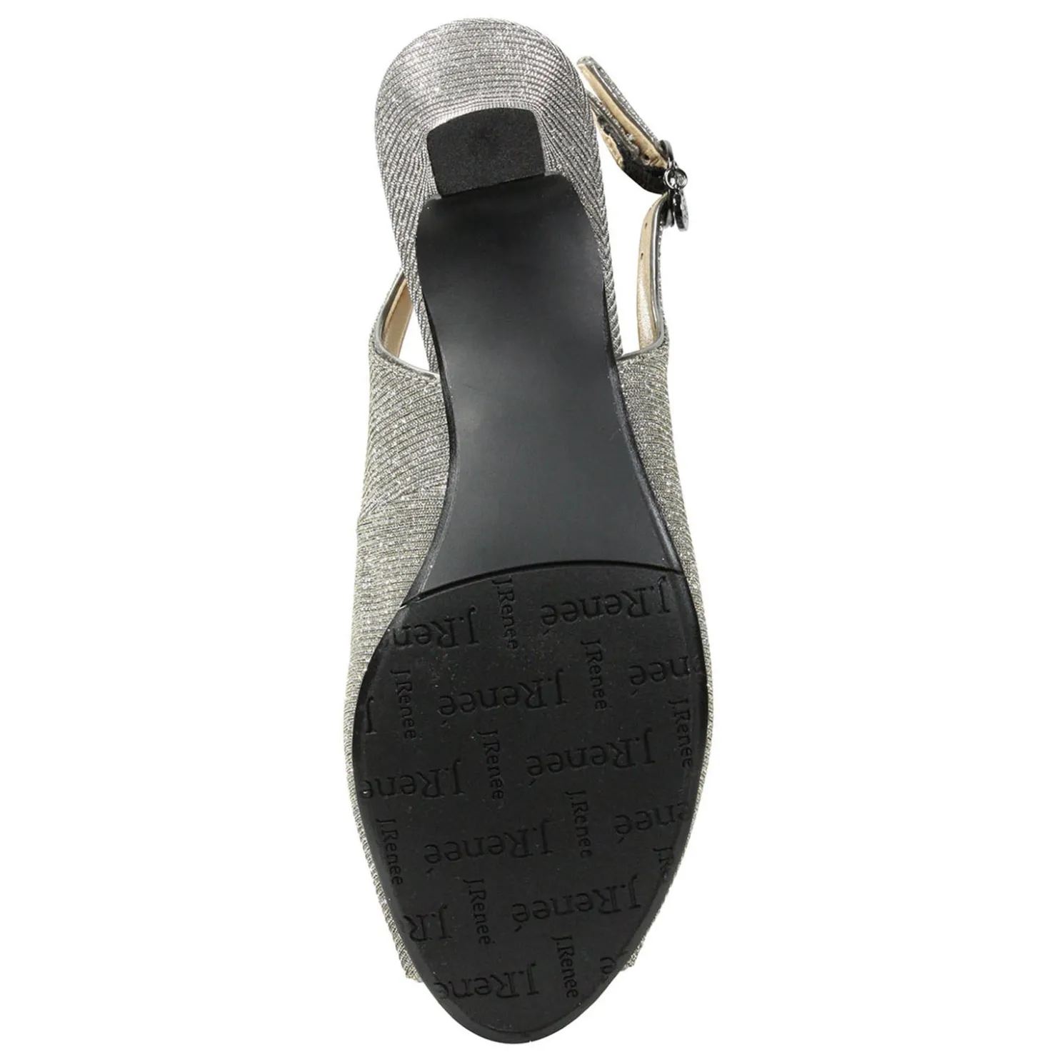 Heeled Sandals*J Renee Women's , Jenvey Sandal Pewter Glitter