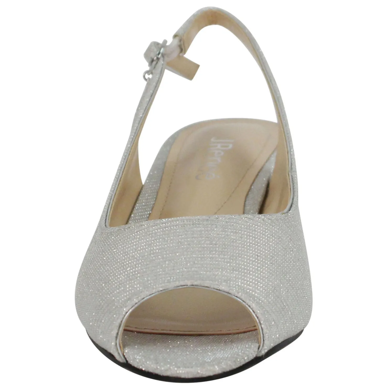 Heeled Sandals*J Renee Women's , Jenvey Sandal Silver Glitter