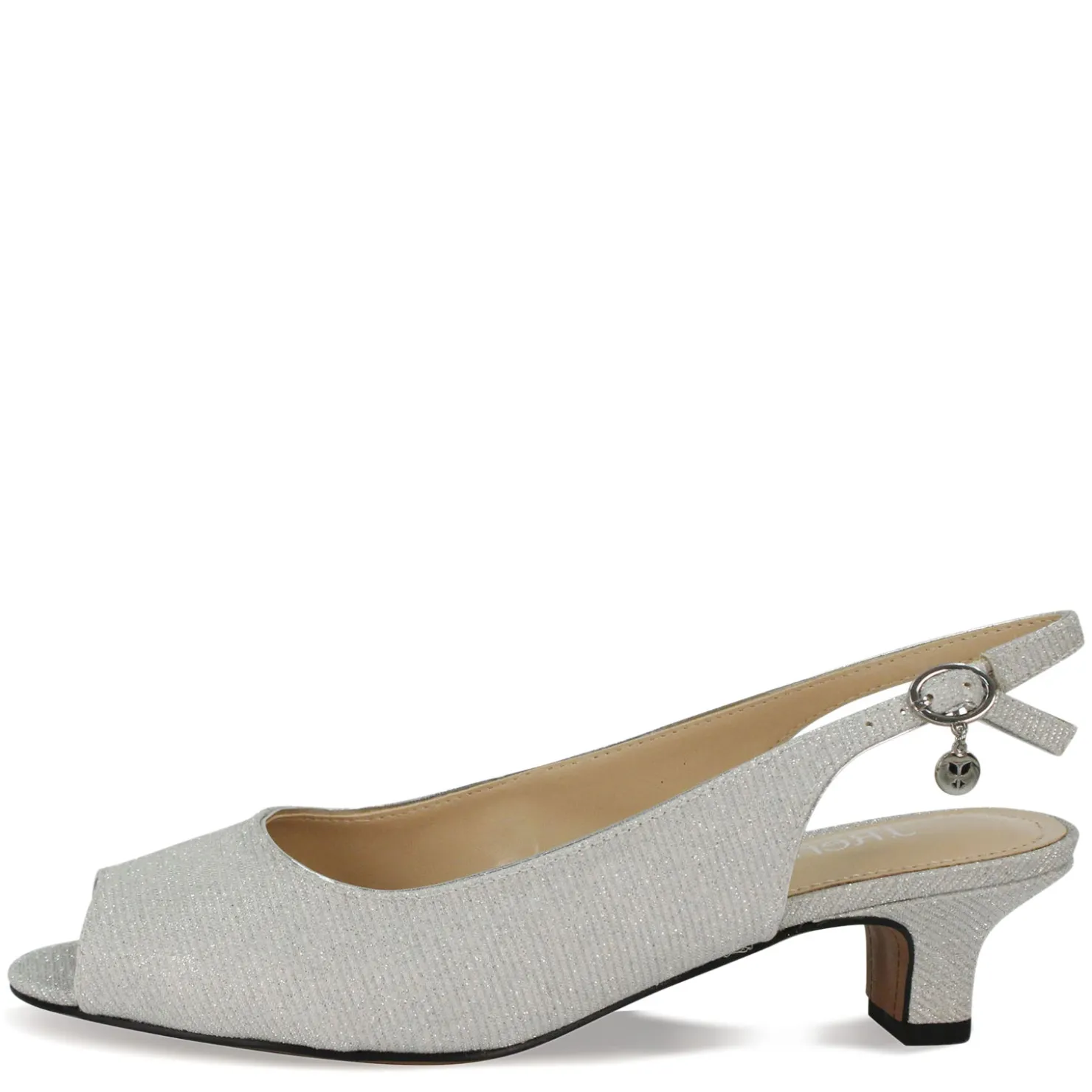 Heeled Sandals*J Renee Women's , Jenvey Sandal Silver Glitter