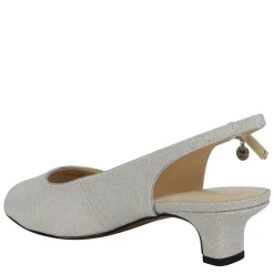 Heeled Sandals*J Renee Women's , Jenvey Sandal Silver Glitter