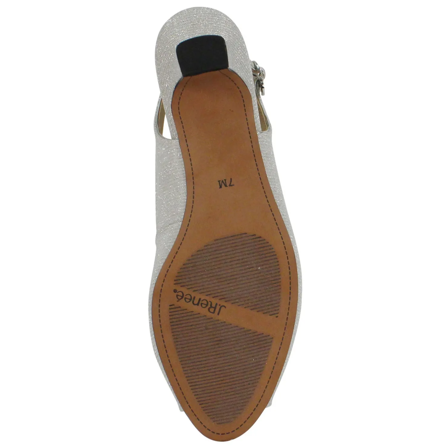 Heeled Sandals*J Renee Women's , Jenvey Sandal Silver Glitter