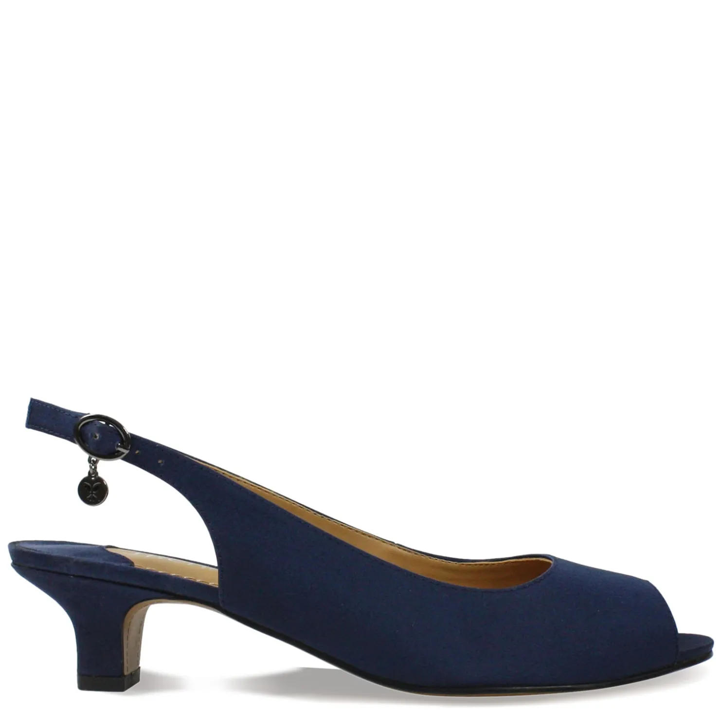 Heeled Sandals*J Renee Women's , Jenvey Sandal Navy Satin