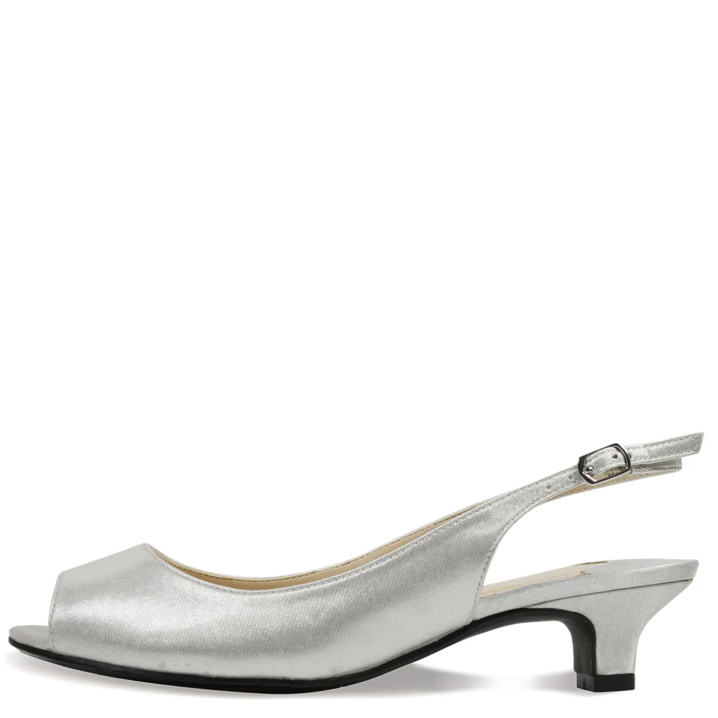 Heeled Sandals*J Renee Women's , Jenvey Sandal Silver Satin