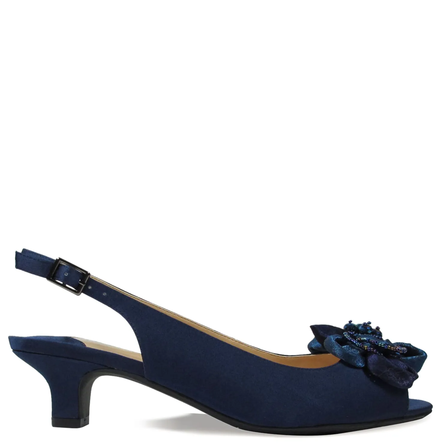 Heeled Sandals*J Renee Women's , Leonelle Sandal Navy