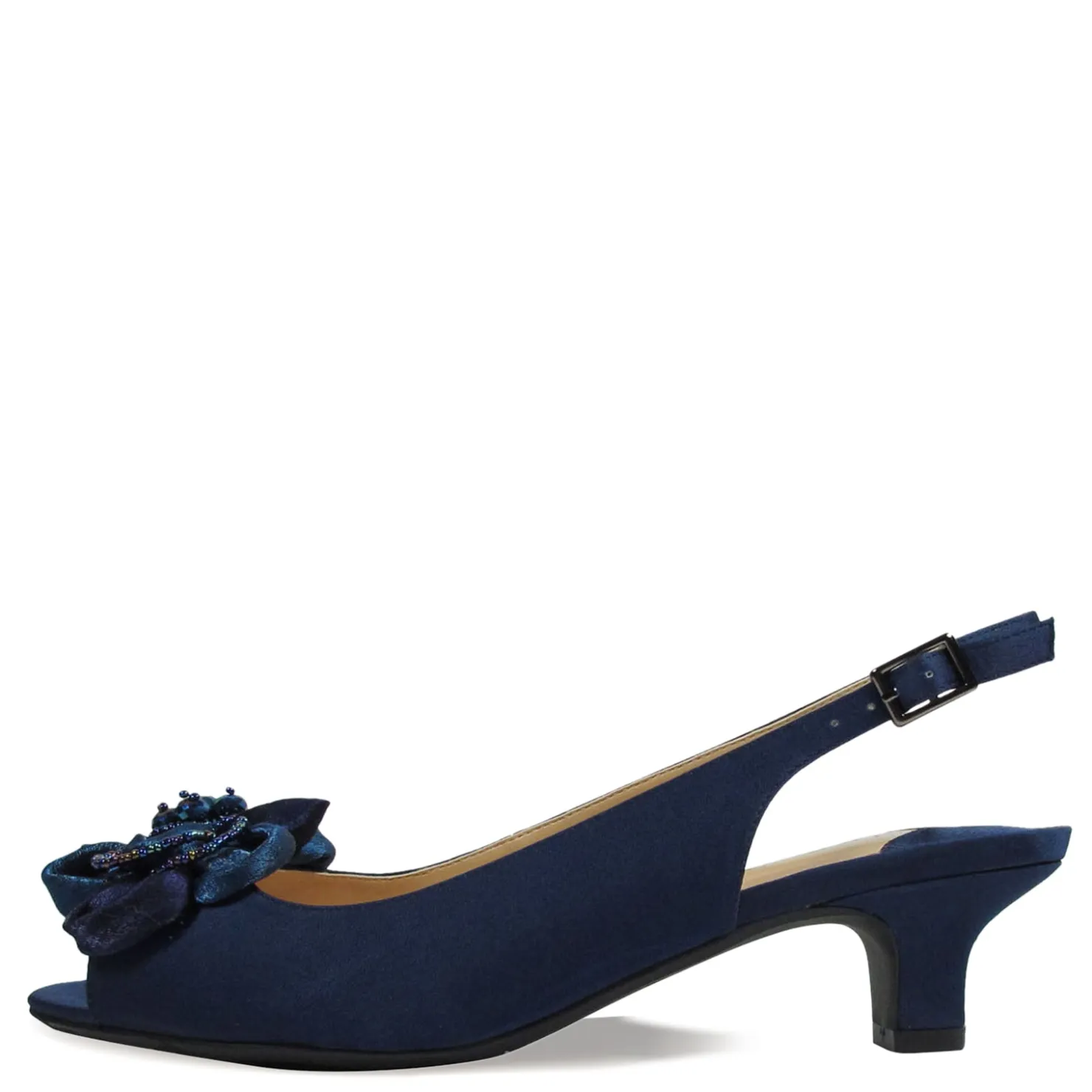 Heeled Sandals*J Renee Women's , Leonelle Sandal Navy