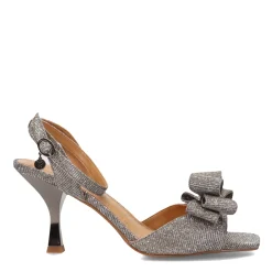 Heeled Sandals*J Renee Women's , Nishia Sandal Pewter Glitter