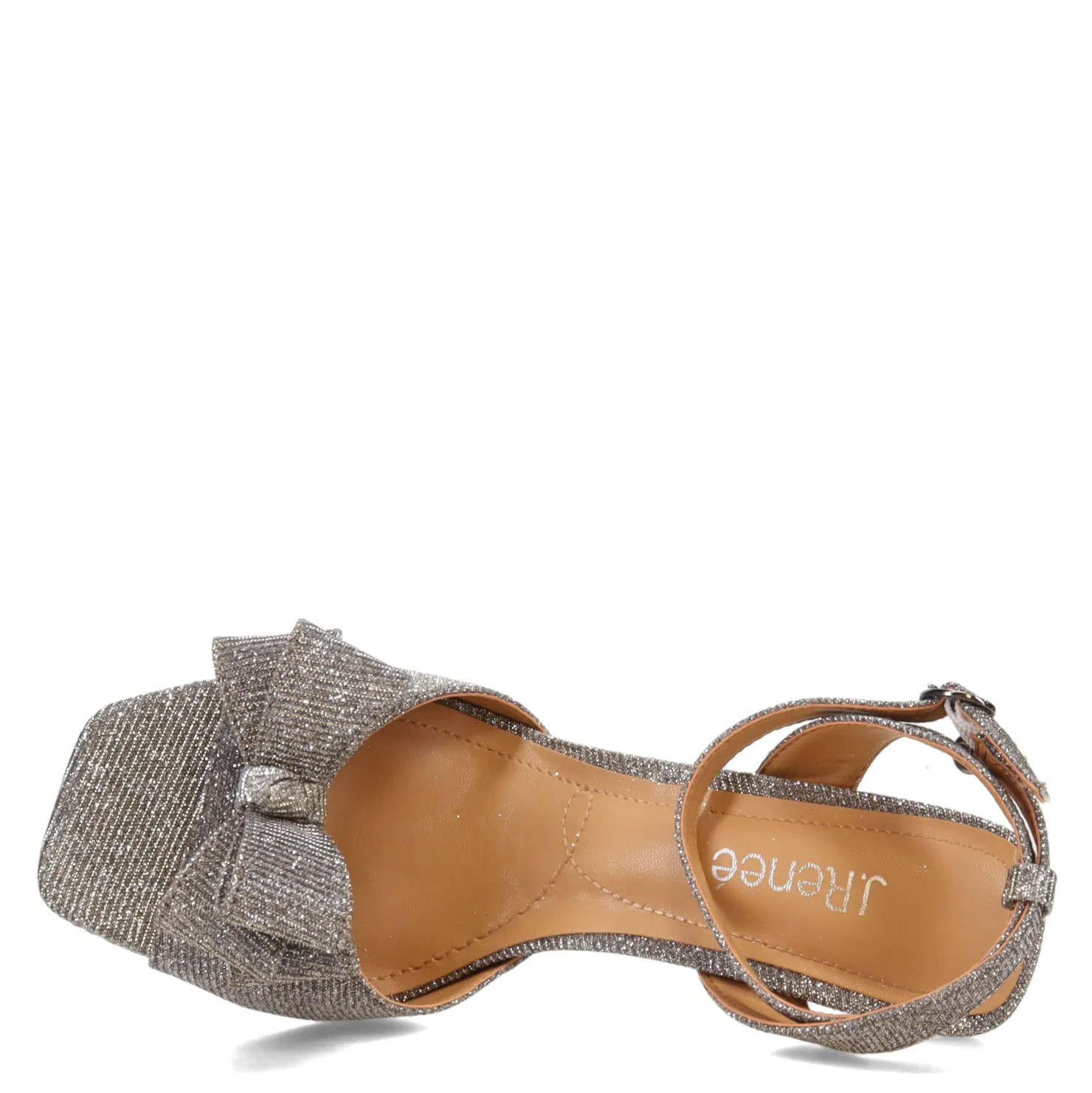 Heeled Sandals*J Renee Women's , Nishia Sandal Pewter Glitter