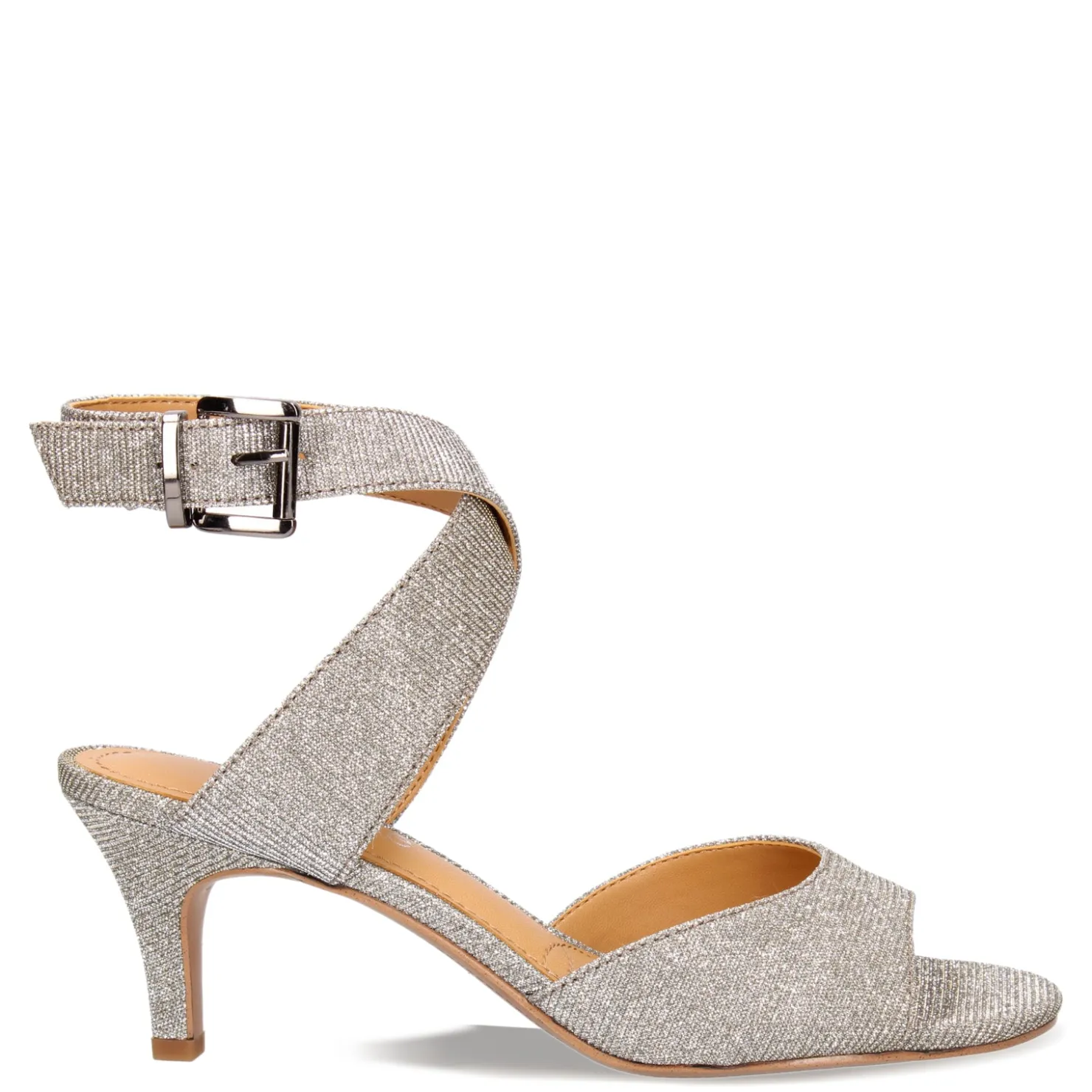 Heeled Sandals*J Renee Women's , Soncino Sandal Pewter Glitter