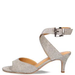 Heeled Sandals*J Renee Women's , Soncino Sandal Pewter Glitter