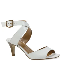 Heeled Sandals*J Renee Women's , Soncino Sandal White Leather