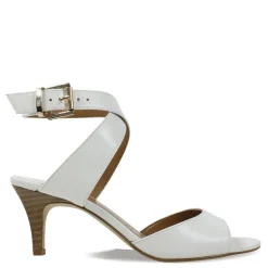 Heeled Sandals*J Renee Women's , Soncino Sandal White Leather