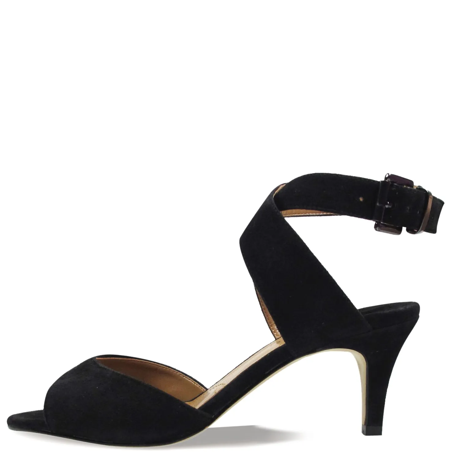 Heeled Sandals*J Renee Women's , Soncino Sandal Black Suede