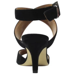 Heeled Sandals*J Renee Women's , Soncino Sandal Black Suede