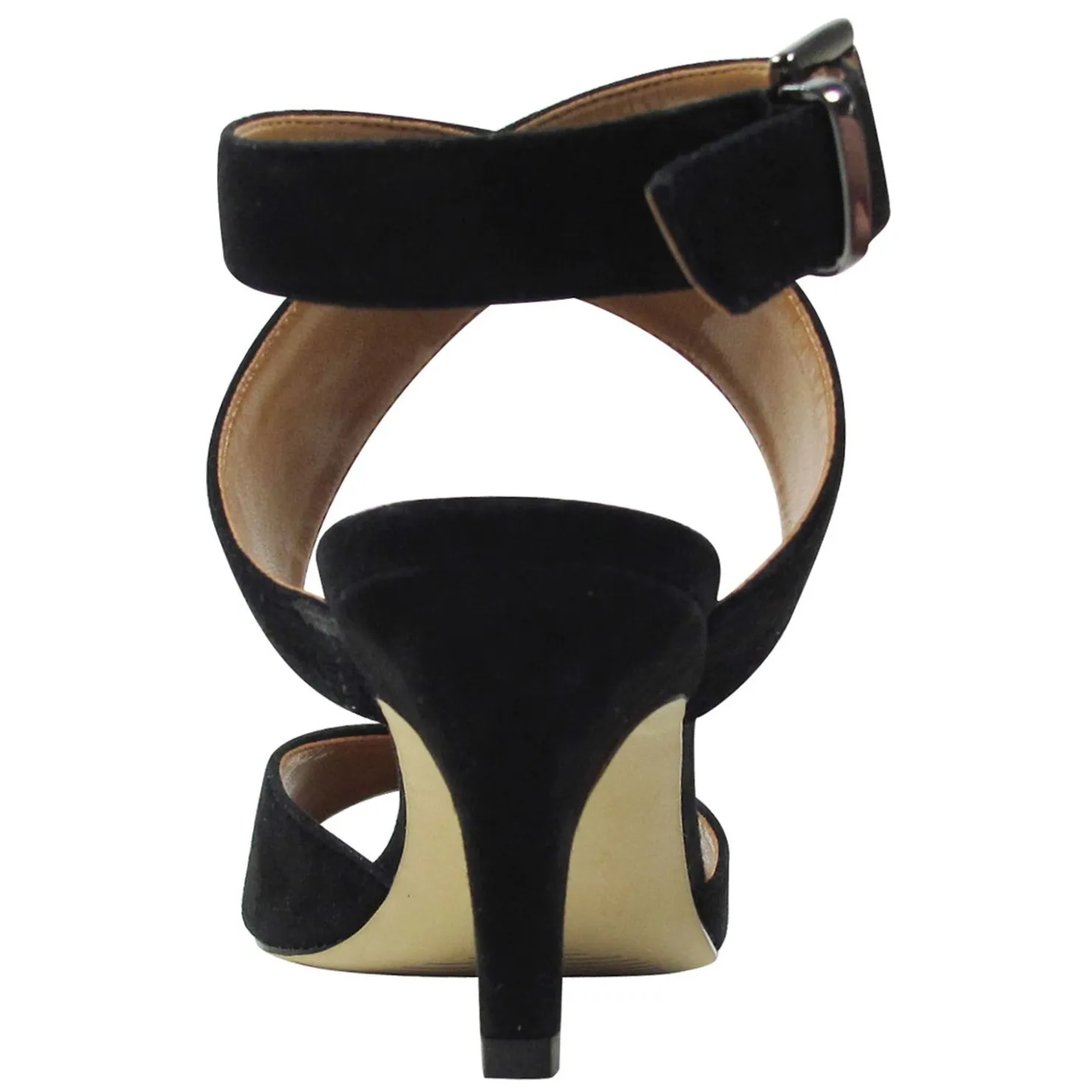 Heeled Sandals*J Renee Women's , Soncino Sandal Black Suede