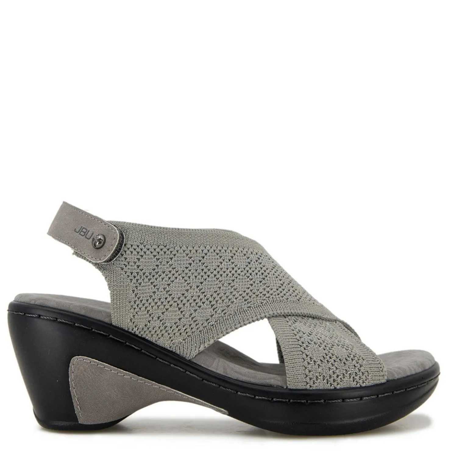 Wedges*JBU by Jambu Women's , Alyssa Sandal Grey