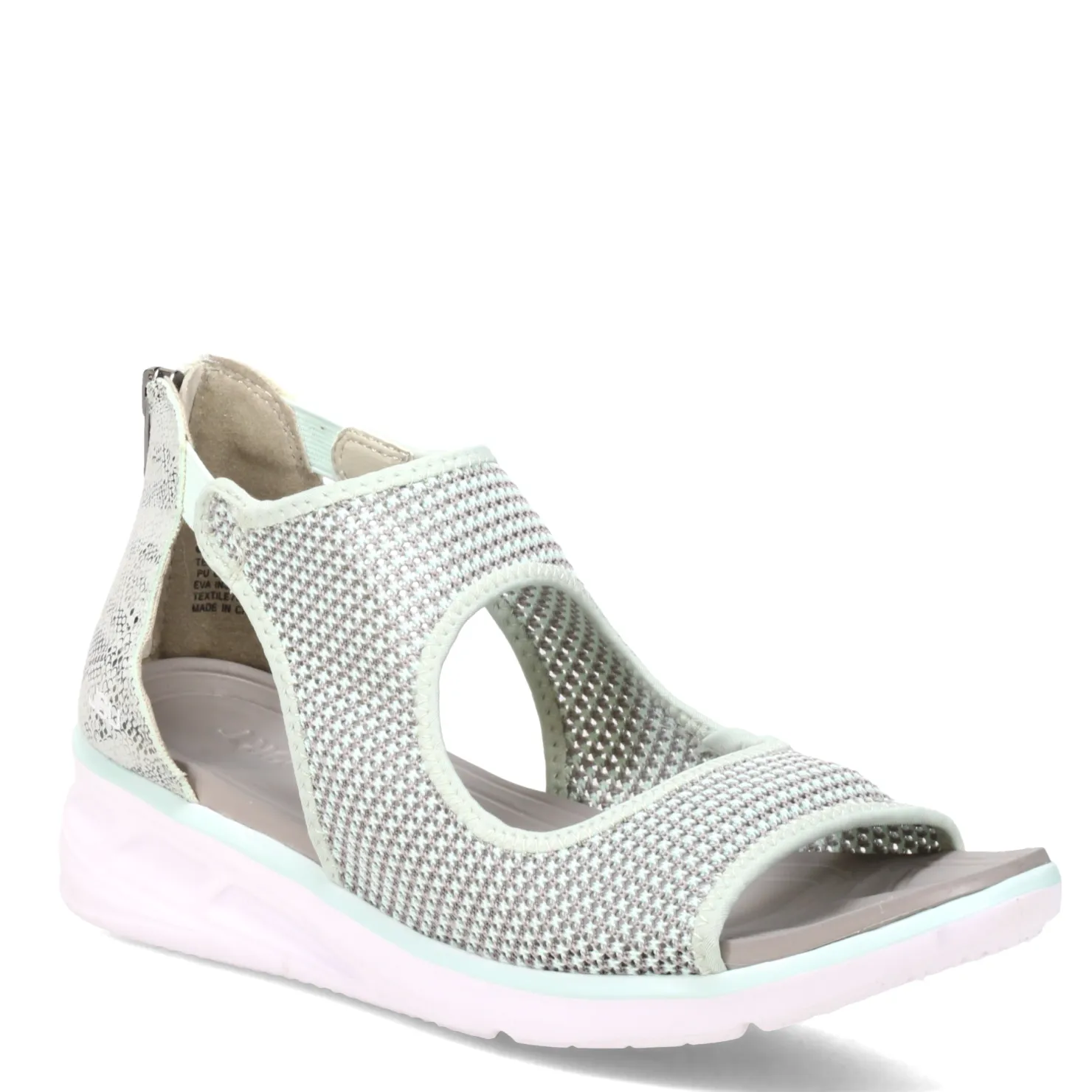 Wedges*JBU by Jambu Women's , Margot Sandal Mint Snake