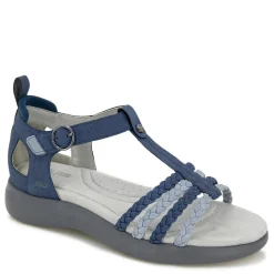 Footbed Sandals*JBU by Jambu Women's , Prague Sandal Denim/Stone