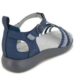 Footbed Sandals*JBU by Jambu Women's , Prague Sandal Denim/Stone