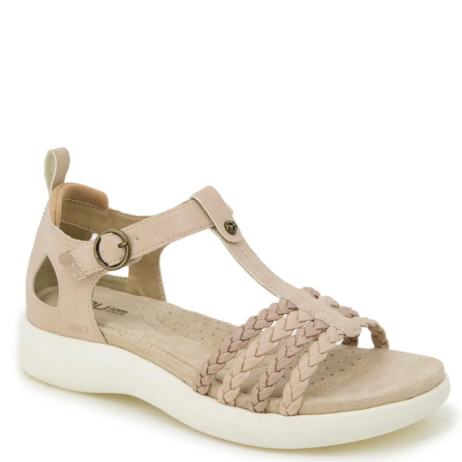Footbed Sandals*JBU by Jambu Women's , Prague Sandal Light Beige/Tan