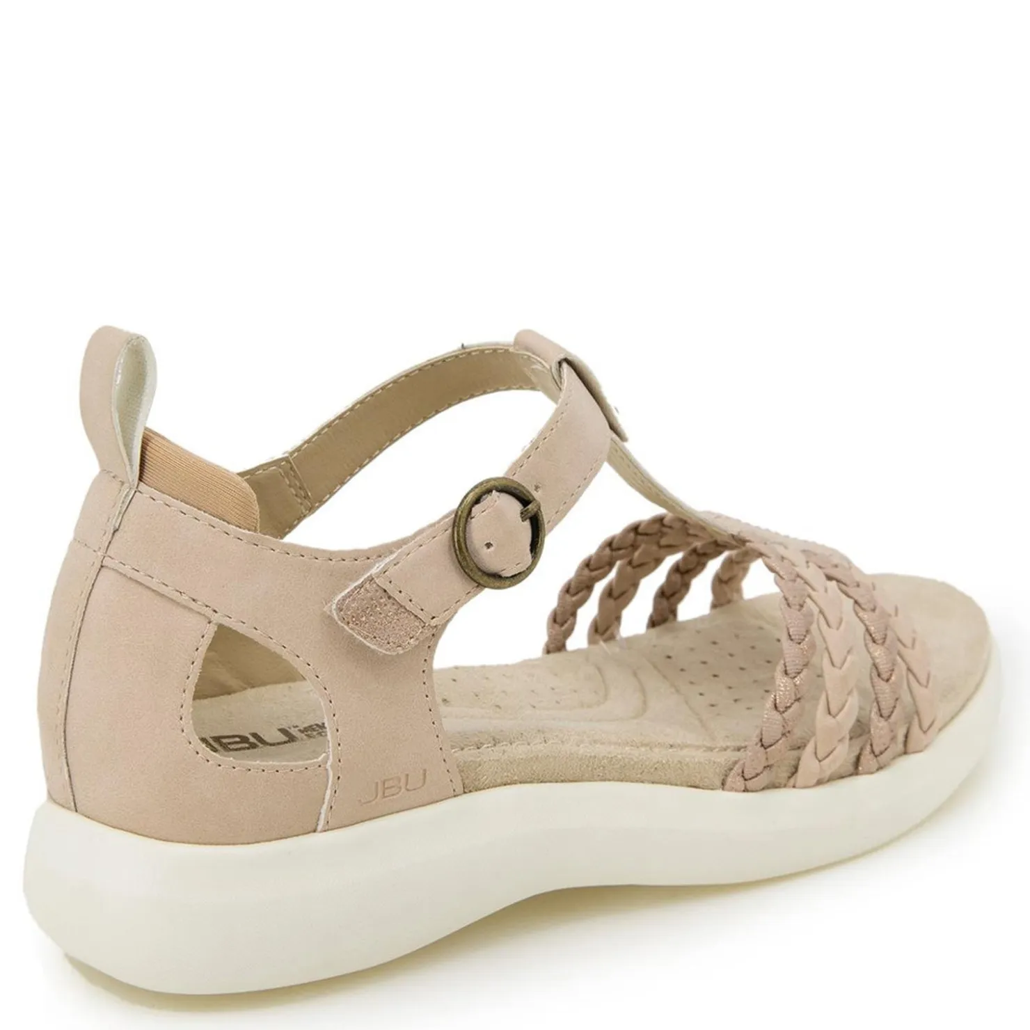 Footbed Sandals*JBU by Jambu Women's , Prague Sandal Light Beige/Tan