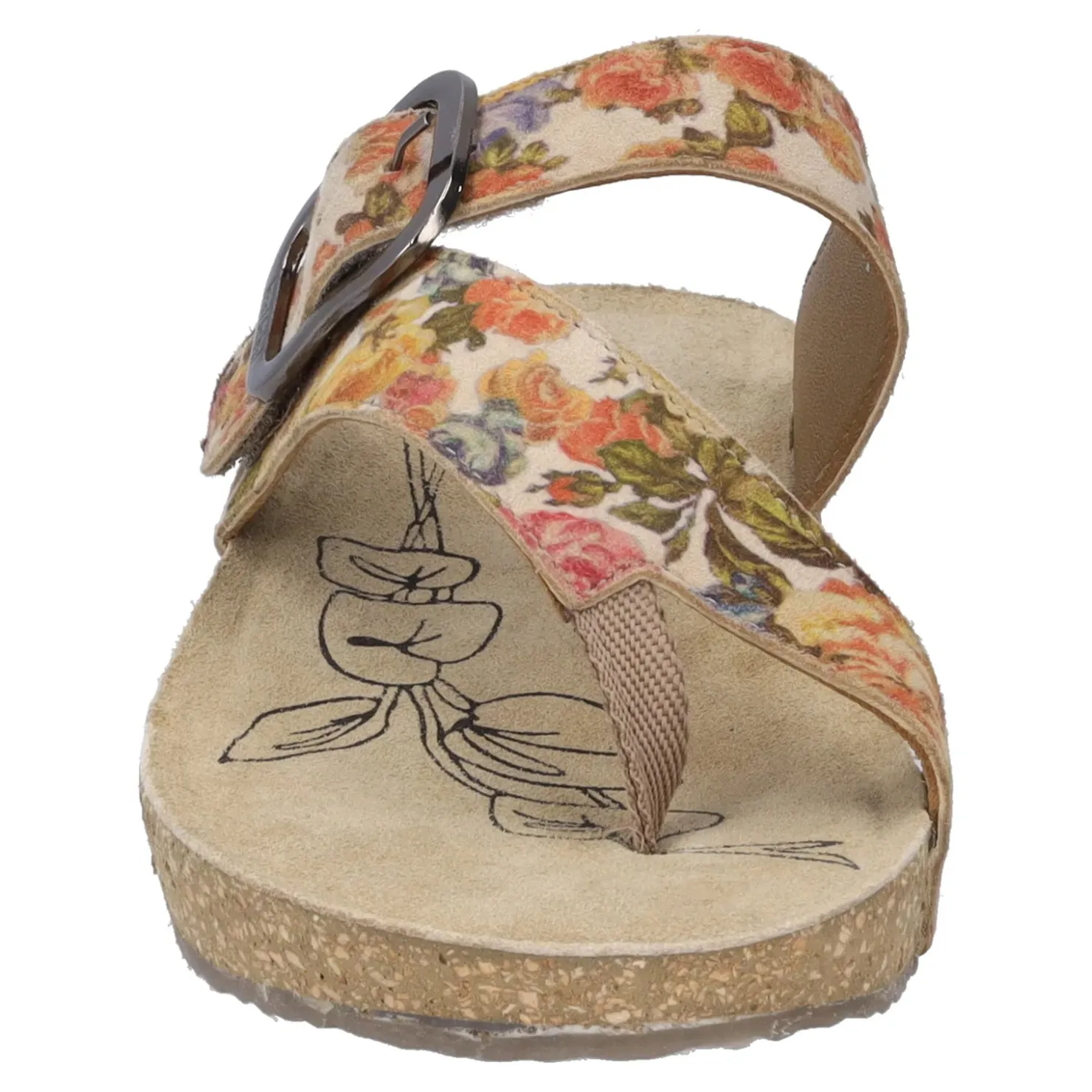 Flip Flops*Josef Seibel Women's , Tonga 77 Sandal Beige Multi Floral