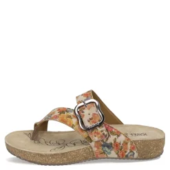 Flip Flops*Josef Seibel Women's , Tonga 77 Sandal Beige Multi Floral