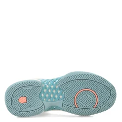 Court*K-Swiss Women's , Express Light Pickleball Shoe White/Nile Blue/Desert Flower