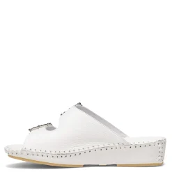 Wedges*La Plume Women's , Jen Sandal White Rhinestone