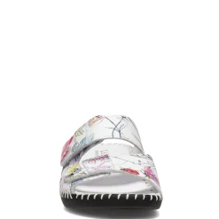 Wedges*La Plume Women's , Jessica Sandal White Floral