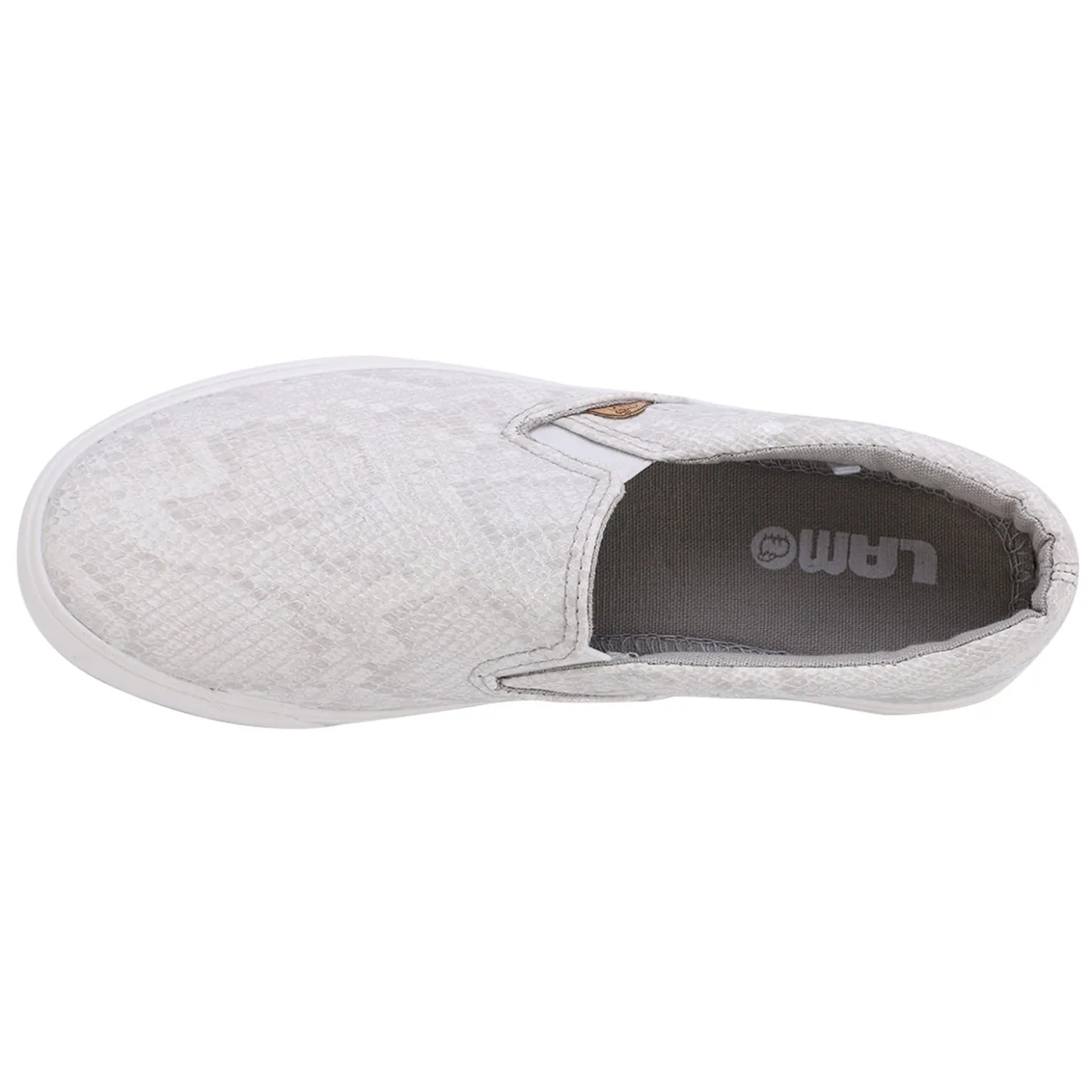 Fashion & Street*Lamo Women's , Piper Slip-On White Snake
