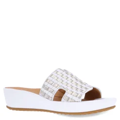 Wedges*L'Amour Des Pieds Women's , Cusaro Sandal White/Gold