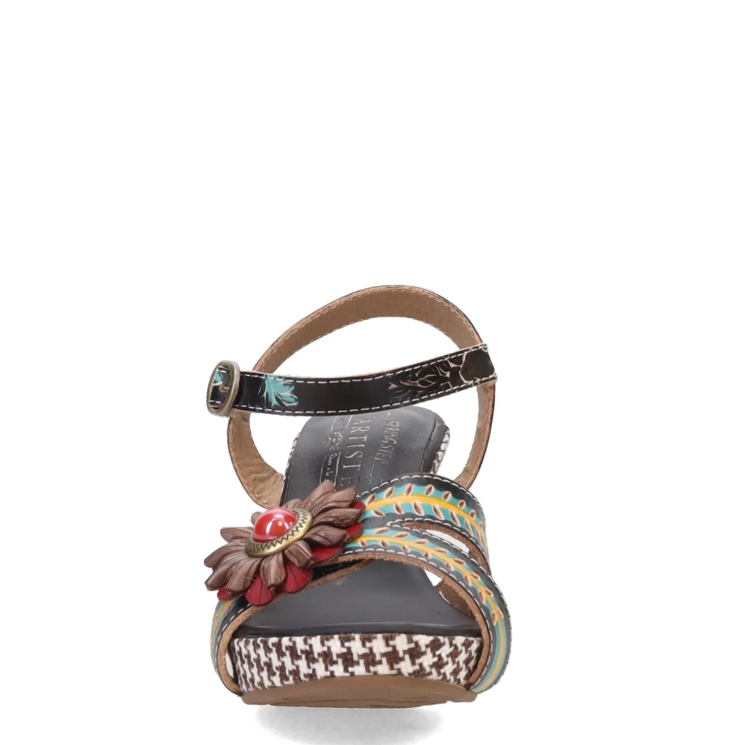 Heeled Sandals*L Artiste Women's L'Artiste by Spring Step, Astarr Sandal Black Multi