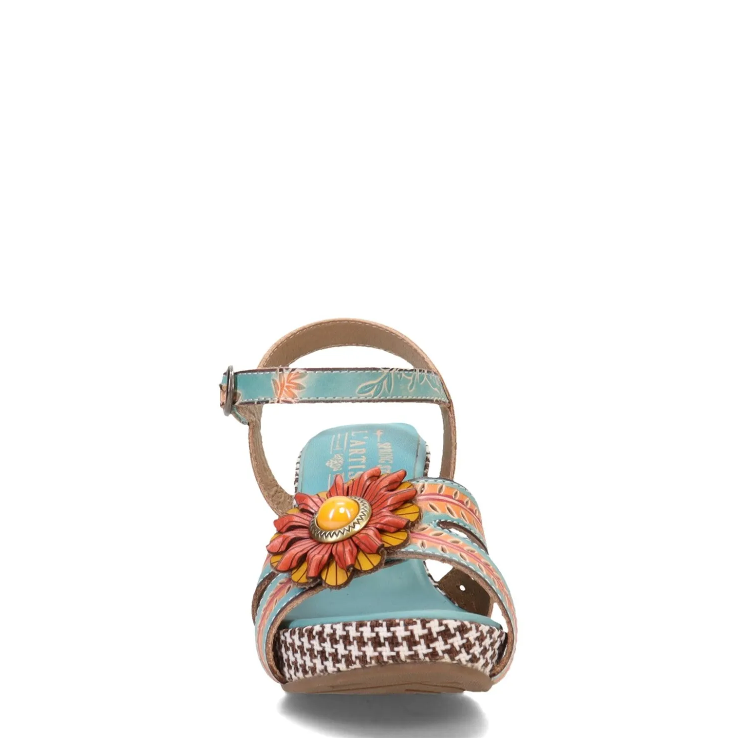 Heeled Sandals*L Artiste Women's L'Artiste by Spring Step, Astarr Sandal Sky Blue Multi