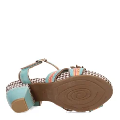 Heeled Sandals*L Artiste Women's L'Artiste by Spring Step, Astarr Sandal Sky Blue Multi