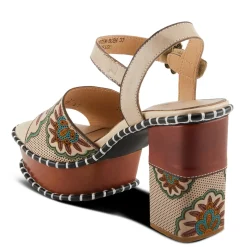 Heeled Sandals*L Artiste Women's L'Artiste By Spring Step, Gogetem Sandal Beige Multi
