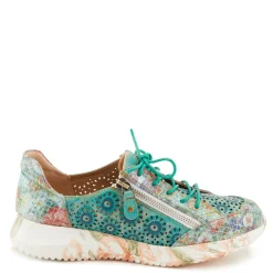 Fashion & Street*L Artiste Women's L'Artiste By Spring Step, Jazzie Sneaker Turquoise Multi