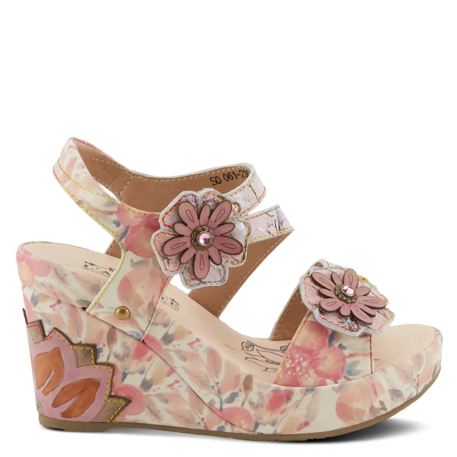 Wedges*L Artiste Women's L'Artiste By Spring Step, Karnitsky Sandal Pink Multi
